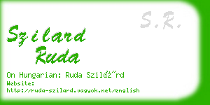 szilard ruda business card